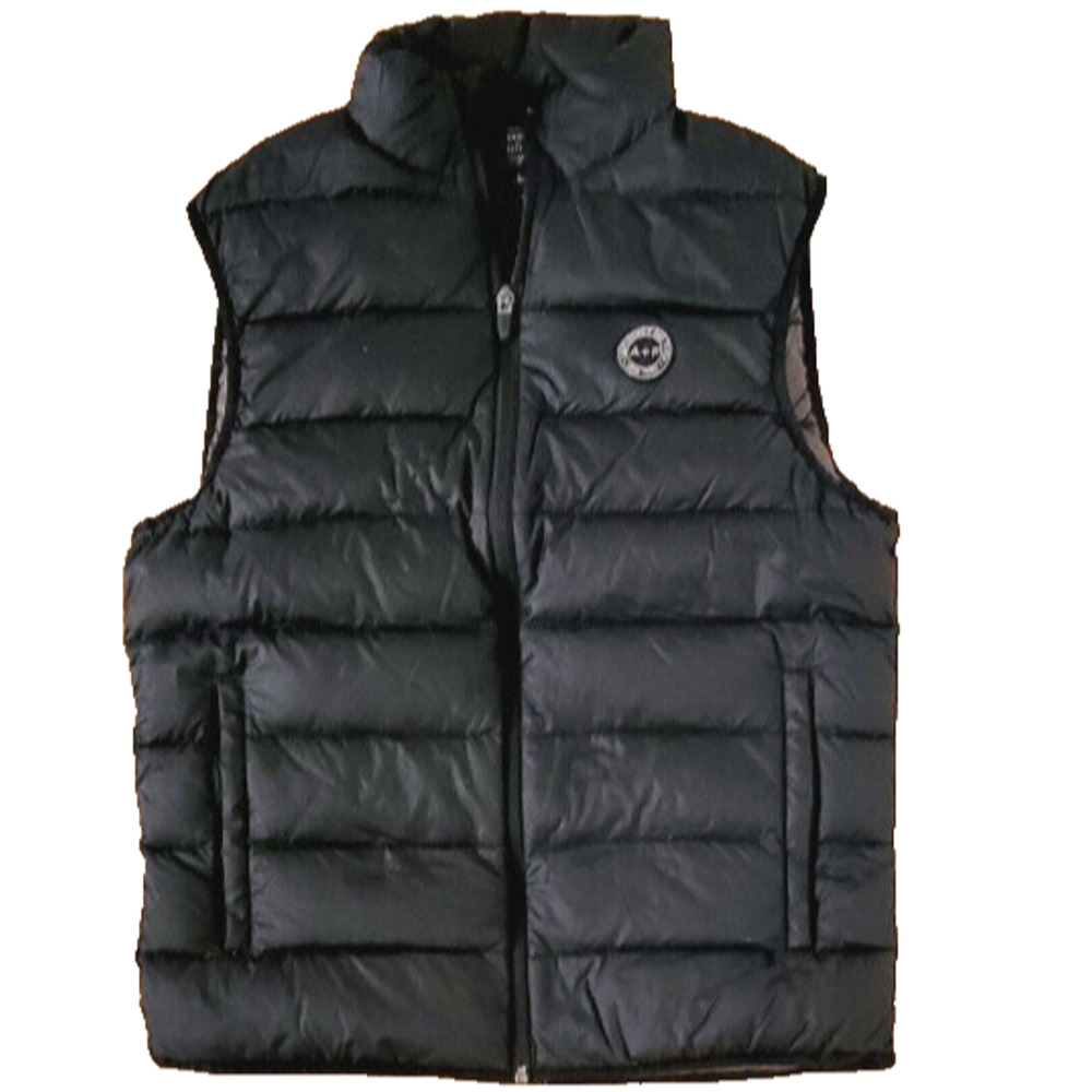 Abercrombie and Fitch Puff Vest jacket Sleeveless Black Full Zip Sz XS